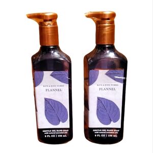 2 FLANNEL GEL HAND SOAPS BY BATH AND BODY WORKS